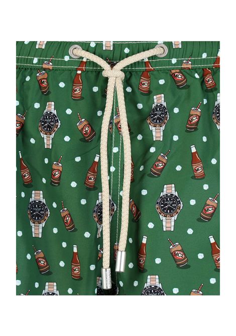 Costume uomo Lighting Micro MC2 Saint Barth 02123H Verde beer o' clock coulisse all over orologi birra rapida asciugatura poliestere MC2 SAINT BARTH | Costumi | LIGHTINGMICRO02123H52